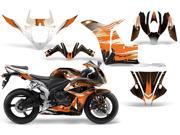 2007 2008 Honda CBR 600R AMRRACING Sport Bike Graphics Decal Kit Carbon X Orange
