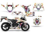 2007 2008 Honda CBR 600R AMRRACING Sport Bike Graphics Decal Kit Ed Hardy Love Kills White