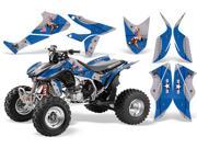2004 2014 Honda TRX 450R AMRRACING ATV Graphics Decal Kit SilverStar T Bomber Blue