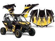 2013 2014 Can Am Maverick AMRRACING SXS Graphics Decal Kit Tribal Flame Yellow Black