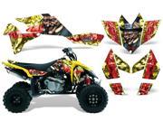 2006 2009 Suzuki LTR 450 AMRRACING ATV Graphics Decal Kit Mad Hatter Yellow Red