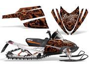 2003 2014 M8 M7 Arctic Cat M Series Crossfire AMRRACING Sled Graphics Decal Kit Skulls and Hammers Orange