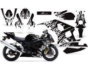 2004 2005 Suzuki GSXR 600^^04 05 GSXR 750 AMRRACING Sport Bike Graphics Decal Kit Diamond Flame White Black