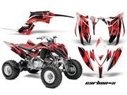2013 2014 Yamaha Raptor 700 AMRRACING ATV Graphics Decal Kit CarbonX Red