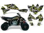 2006 2009 Suzuki LTR 450 AMRRACING ATV Graphics Decal Kit Silverhaze Yellow Black