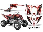 2013 2014 Yamaha Raptor 700 AMRRACING ATV Graphics Decal Kit MadHater Red Black