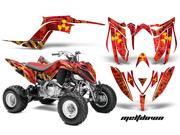 2013 2014 Yamaha Raptor 700 AMRRACING ATV Graphics Decal Kit Meltdown Yellow Red