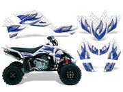 2006 2009 Suzuki LTR 450 AMRRACING ATV Graphics Decal Kit Tribal Flames Blue White