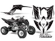 2013 2014 Yamaha Raptor 700 AMRRACING ATV Graphics Decal Kit Reloaded White Black