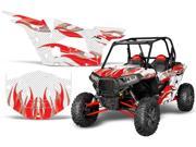 2013 2014 Polaris RZR XP 1000 AMRRACING SXS Graphics Decal Kit Tribal Flame Red White