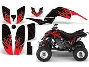 2001 2005 Yamaha Raptor 660 AMRRACING ATV Graphics Decal Kit Diamond Flames Red Black