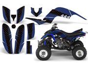 2001 2005 Yamaha Raptor 660 AMRRACING ATV Graphics Decal Kit Diamond Race Black Blue