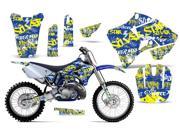 1996 2001 Yamaha YZ 125^^96 01 YZ 250 AMRRACING MX Graphics Decal Kit Silverhaze Yellow Blue