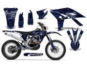 2012 2014 Yamaha WR 450F AMRRACING MX Graphics Decal Kit Skulls and Hammers Blue