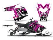 2011 2014 Polaris Rush RMK 11 AMRRACING Sled Graphics Decal Kit Reaper Pink