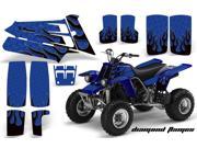 1987 2005 Yamaha Banshee YF 350 AMRRACING ATV Graphics Decal Kit Diamond Flame Blue