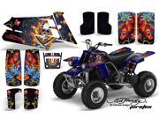 1987 2005 Yamaha Banshee YF 350 AMRRACING ATV Graphics Decal Kit Ed Hardy Pirates Blue