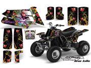 1987 2005 Yamaha Banshee YF 350 AMRRACING ATV Graphics Decal Kit Ed Hardy Love Kills Black