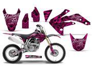 2007 2013 Honda CRF 150R AMRRACING MX Graphics Decal Kit Skulls and Hammers Pink