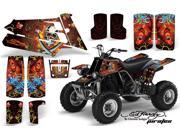 1987 2005 Yamaha Banshee YF 350 AMRRACING ATV Graphics Decal Kit Ed Hardy Pirates Red