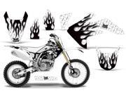 2007 2013 Honda CRF 150R AMRRACING MX Graphics Decal Kit Diamond Flames Black White