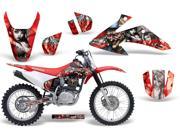 2008 2013 Honda CRF 150^^08 13 CRF 230F AMRRACING MX Graphics Decal Kit Mad Hatter Silver Red