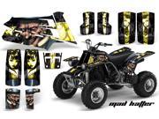 1987 2005 Yamaha Banshee YF 350 AMRRACING ATV Graphics Decal Kit Mad Hatter Yellow Black