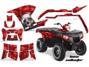 2011 2014 Polaris Sportsman 500^^11 14 Sportsman 800 AMRRACING ATV Graphics Decal Kit Bone Collector Red