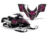 2008 2010 Polaris Dragon Shift RMK AMRRACING Sled Graphics Decal Kit Butterflies Pink Black