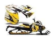 2013 Ski Doo Rev XM AMRRACING Sled Graphics Decal Kit Carbon X Yellow