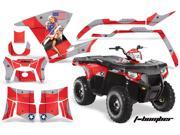 2011 2014 Polaris Sportsman 500^^11 14 Sportsman 800 AMRRACING ATV Graphics Decal Kit T Bomber Red