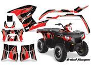 2011 2014 Polaris Sportsman 500^^11 14 Sportsman 800 AMRRACING ATV Graphics Decal Kit Tribal Flame Red Black