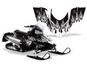 2008 2010 Polaris Dragon Shift RMK AMRRACING Sled Graphics Decal Kit Diamond Flames White Black