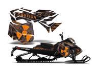 2013 Ski Doo Rev XM AMRRACING Sled Graphics Decal Kit Meltodown Orange Black