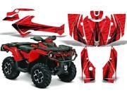 2012 2014 Can Am Outlander SST G2 AMRRACING ATV Graphics Decal Kit Contender Black Red