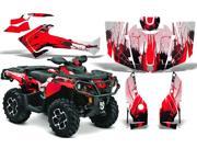2012 2014 Can Am Outlander SST G2 AMRRACING ATV Graphics Decal Kit Carbon X Red