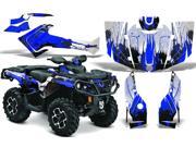 2012 2014 Can Am Outlander SST G2 AMRRACING ATV Graphics Decal Kit Carbon X Blue