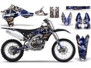 2010 2013 Yamaha YZF 450 AMRRACING MX Graphics Decal Kit Mad Hatter Blue Silver