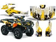 2012 2014 Can Am Outlander SST G2 AMRRACING ATV Graphics Decal Kit Carbon X Yellow