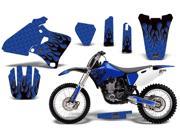 1998 2002 Yamaha YZF 250^^98 02 YZF 400^^98 02 YZF 426 AMRRACING MX Graphics Decal Kit Diamond Flames Black Blue