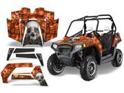 2011 2013 Polaris RZR 800 AMRRACING SXS Graphics Decal Kit Bone Collector Orange