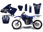 1998 2002 Yamaha YZF 250^^98 02 YZF 400^^98 02 YZF 426 AMRRACING MX Graphics Decal Kit Skulls and Hammers Blue