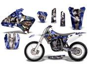 1998 2002 Yamaha YZF 250^^98 02 YZF 400^^98 02 YZF 426 AMRRACING MX Graphics Decal Kit Mad Hatter Silver Blue