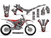 2009 2012 Honda CRF 450R AMRRACING MX Graphics Decal Kit Bone Collector Silver