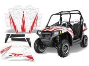 2011 2013 Polaris RZR 800 AMRRACING SXS Graphics Decal Kit Contender Red White