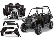 2011 2013 Polaris RZR 800 AMRRACING SXS Graphics Decal Kit Checkered Skull Black Black