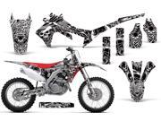 2009 2012 Honda CRF 450R AMRRACING MX Graphics Decal Kit Skulls and Hammers White