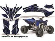2009 2013 Yamaha YFZ 450R^^09 13 YFZ 450X AMRRACING ATV Graphics Decal Kit Huntington Ink Skulls Hammers Blue