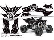 2009 2013 Yamaha YFZ 450R^^09 13 YFZ 450X AMRRACING ATV Graphics Decal Kit Reloaded White Black