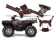 2005 2010 Polaris Sportsman 500^^05 10 Sportsman 800 AMRRACING MX Graphics Decal Kit Widow Maker Red Black